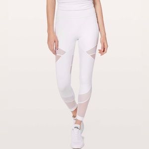 Lululemon White Forget The Sweat Tight